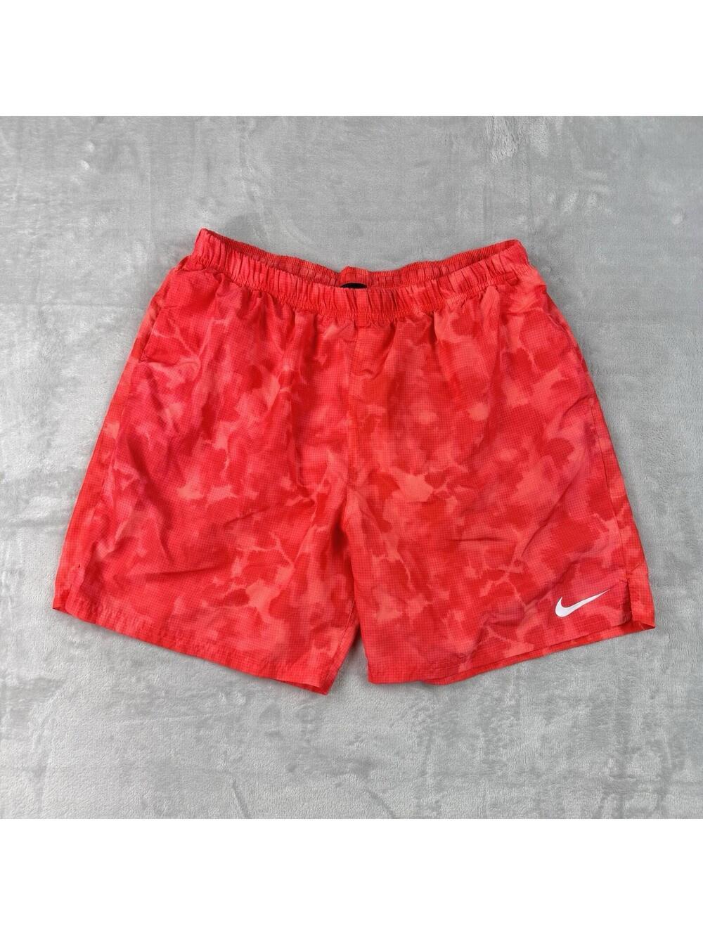 Nike Cloud Dye Packable 7'' Volley Shorts Mens XL Bright Crimson Unlined Summer